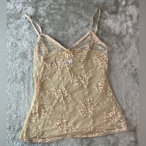 Y2K H&M Lace Camisole in Gold